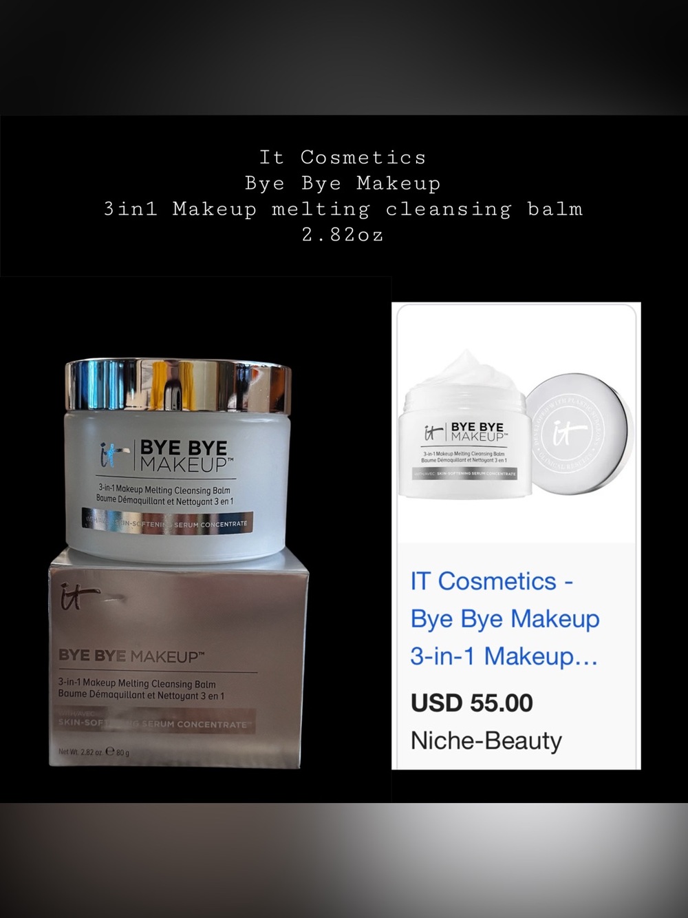 it cosmetics Bye Bye Makeup 3-in-1 Makeup Cleansing Balm 2.82oz